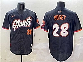 Men's San Francisco Giants #28 Buster Posey Anthracite 2025 City Connect Limited Stitched Jersey,baseball caps,new era cap wholesale,wholesale hats